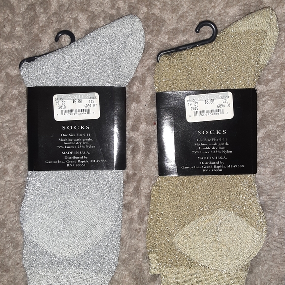 NWT VINTAGE 90's DEADSTOCK GANTOS SOCKS 2pr - Picture 5 of 6